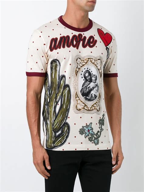 dolce gabbana amore t shirt|dolce and gabbana casual shirts.